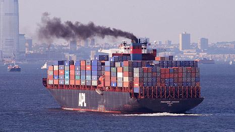 Container ship smoke coming out flickr tom turner seateam images 466px